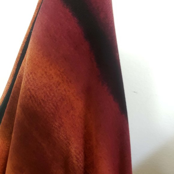 Ronnie Nicole Size 6 Caribbean Sunset Wide Strap Sleeveless Wrap Maxi Dress - Picture 5 of 14